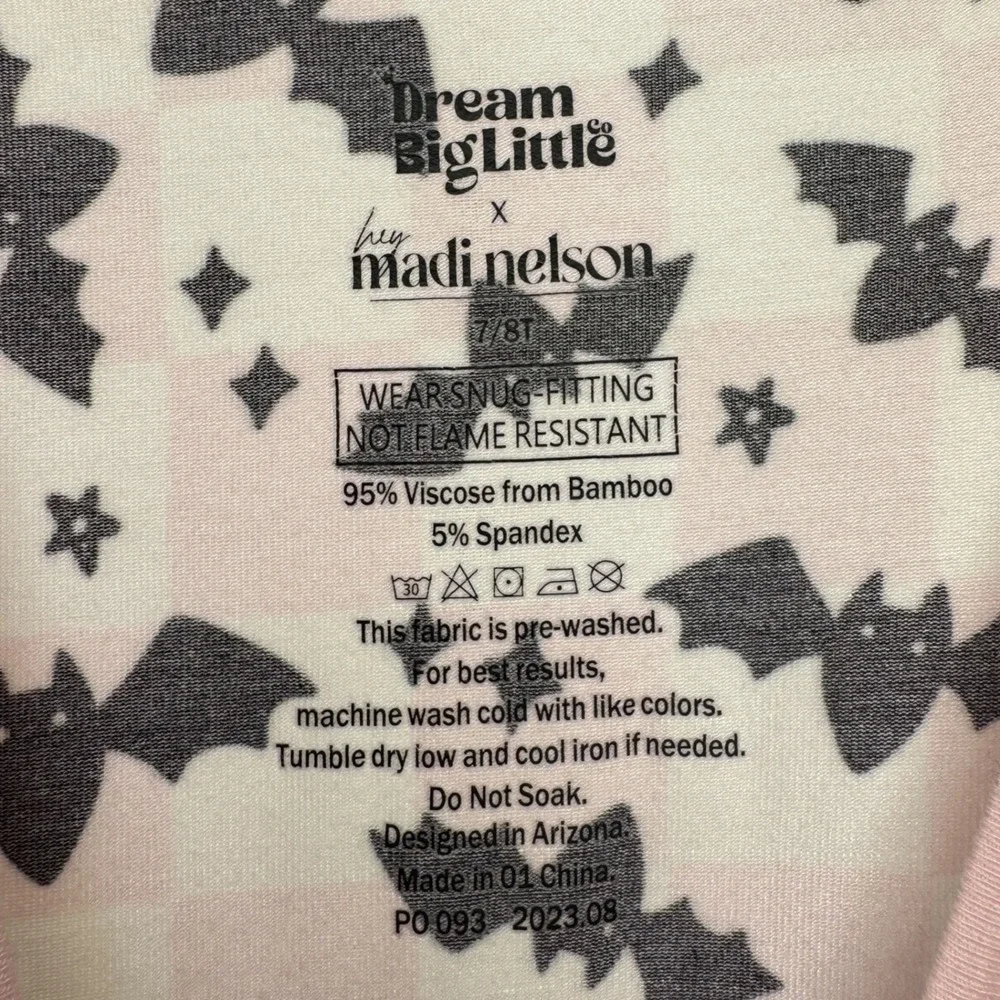 Dream Big Little x Madi Nelson Pajamas‎ Set Girls Size 7/8T Halloween